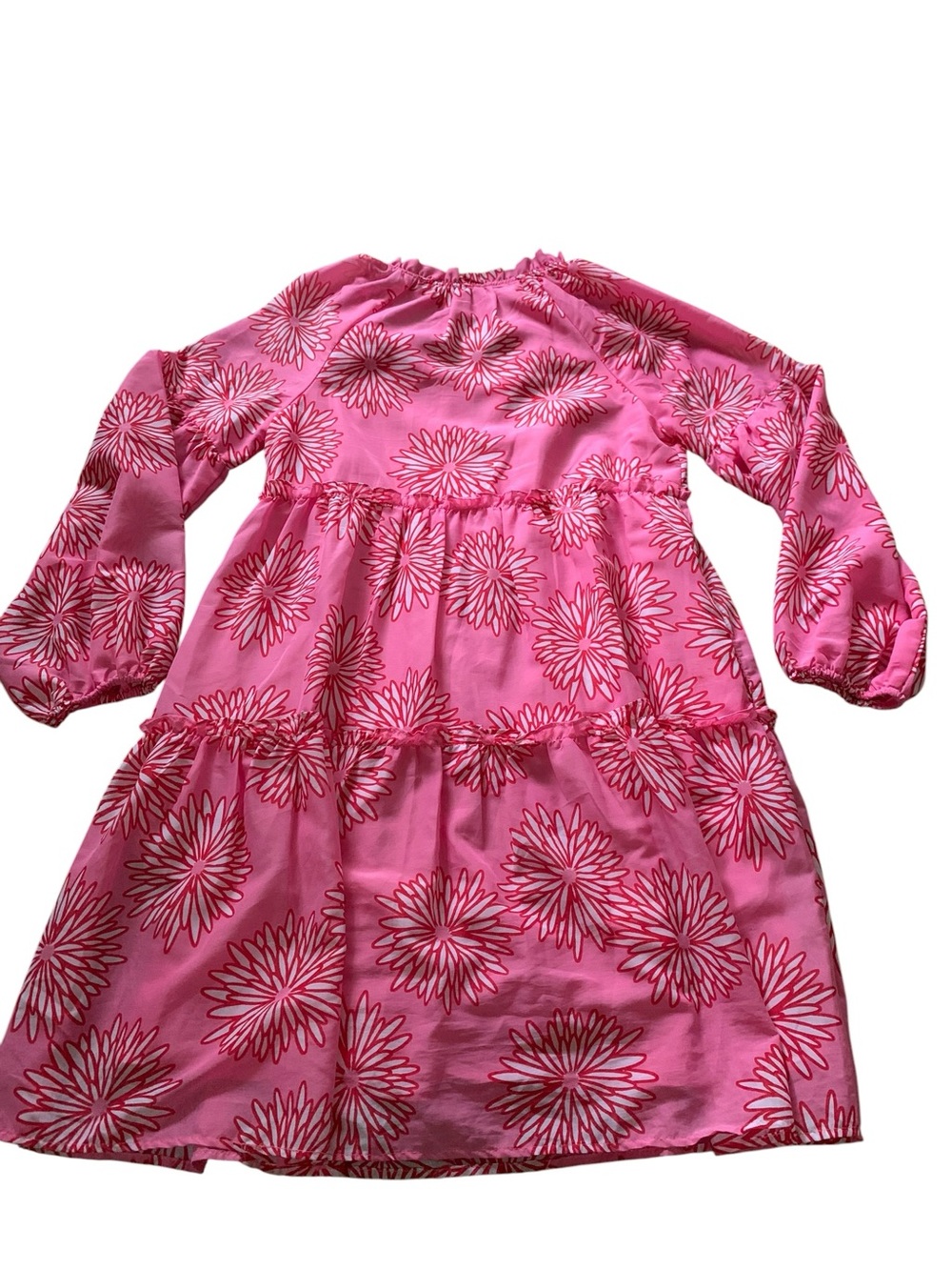 J. Marie Pink Floral Print Tiered Relaxed Fit Dress XSmall - Picture 3 of 9